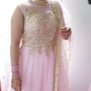 Indian/Punjabi pink anarkali suit
